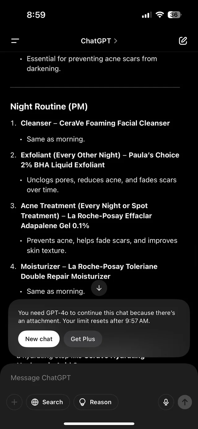 Skincare routine suggestions