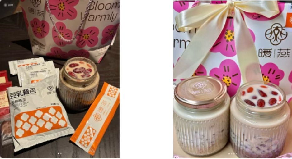 Examples of women's health tea and soup.