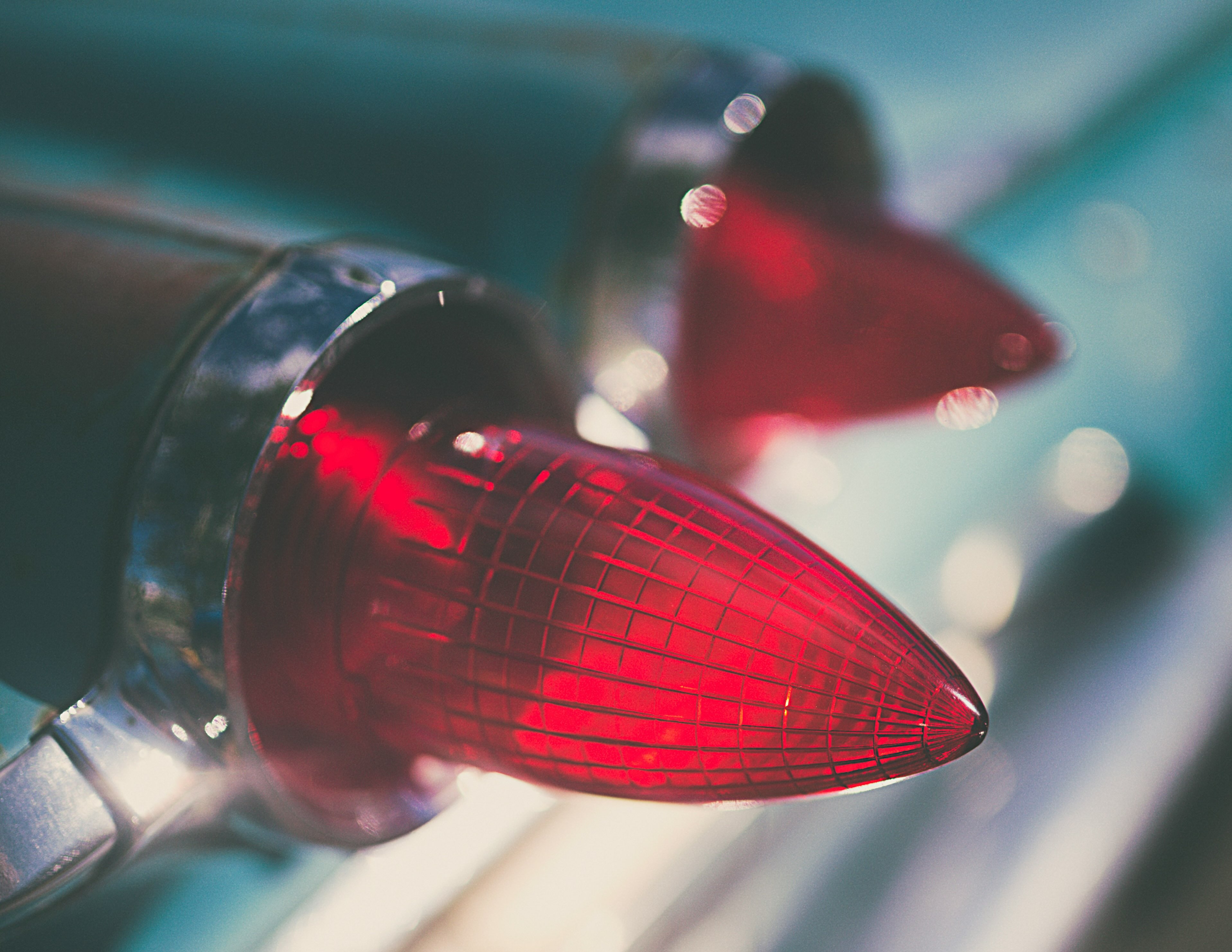Taillights of a vintage car